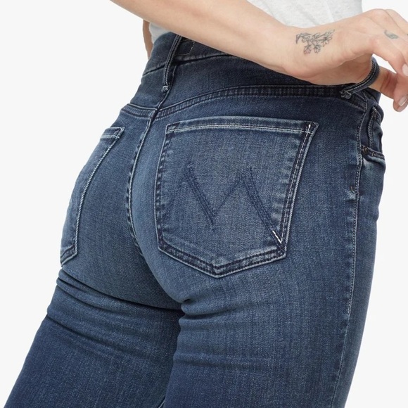 MOTHER The High Waisted Looker Ankle in Watch me denim blue wash 26 - Picture 3 of 3